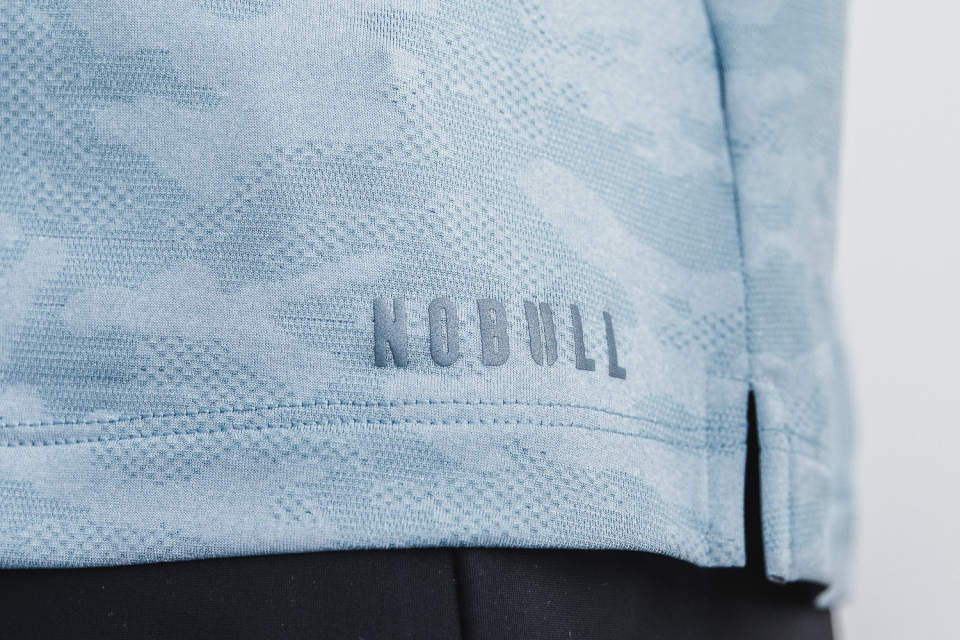 NOBULL Women's Lightweight Textured Polo (Camo) Slate