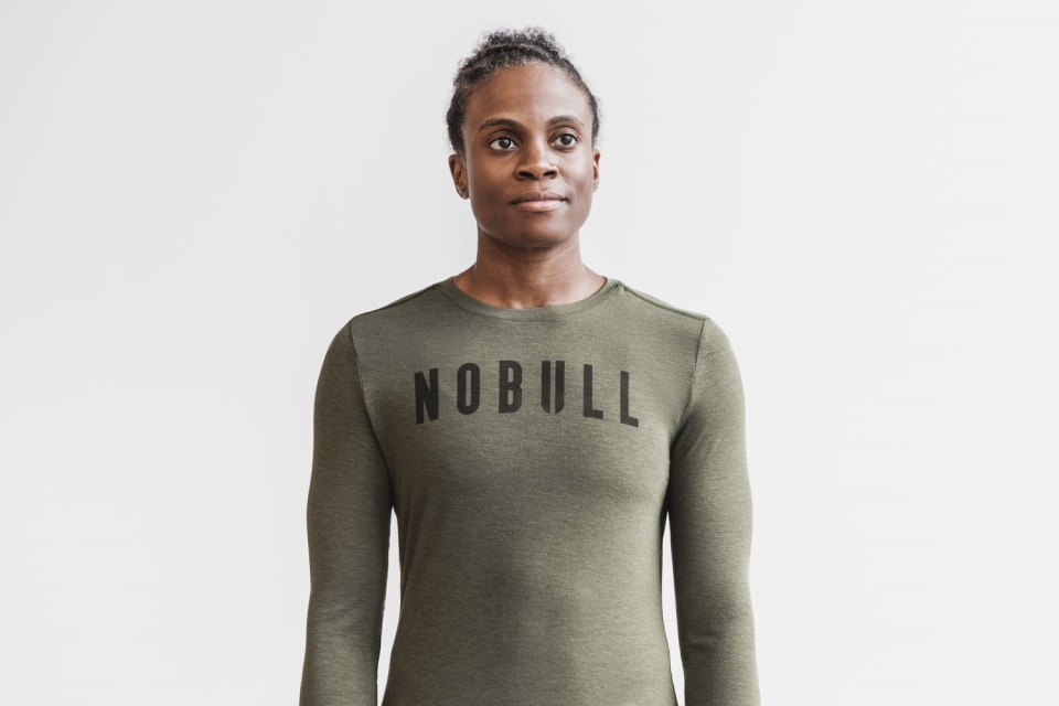 NOBULL Women's Long Sleeve Tee Army Green