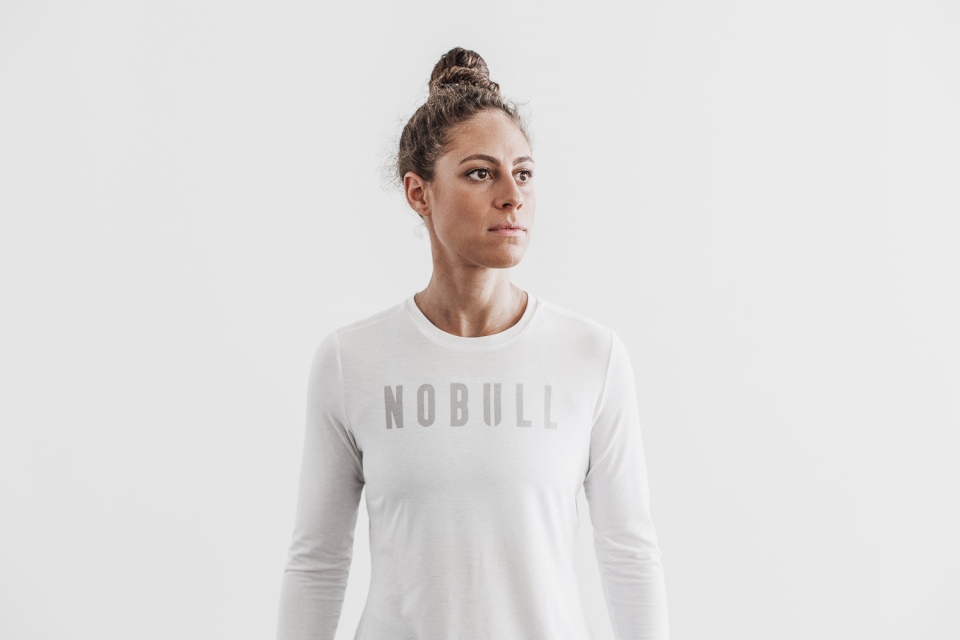 NOBULL Women's Long Sleeve Tee White
