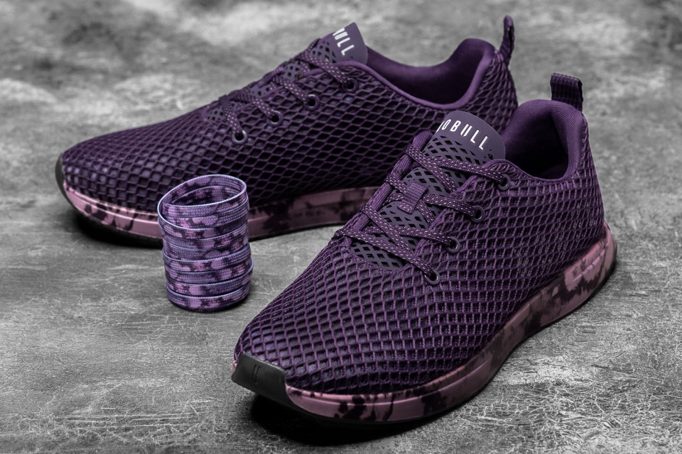 NOBULL Women's Mesh Runner Dark Purple Tie-Dye