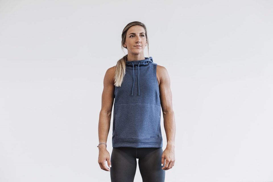 NOBULL Women's Microplush Sleeveless Hoodie Deep