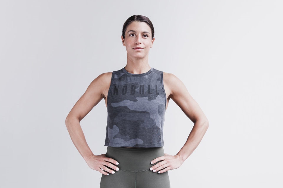 NOBULL Women's Muscle Tank (Camo) Charcoal