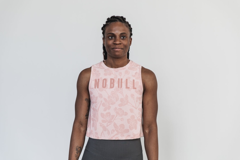 NOBULL Women's Muscle Tank (Cherry Blossom) Dusty