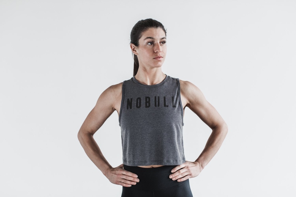 NOBULL Women's Muscle Tank (Classic Colors) Charcoal