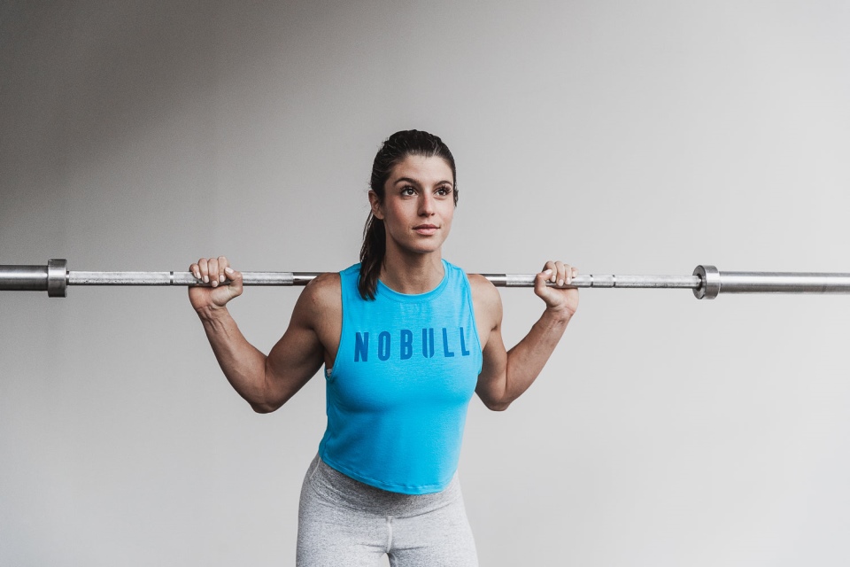 NOBULL Women's Muscle Tank (Neon) Blue