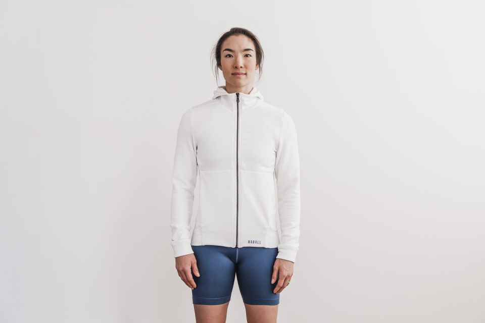 NOBULL Women's Performance Zip-Up Hoodie White