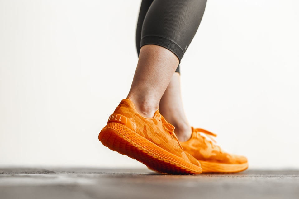 NOBULL Women's Ripstop Runner Neon Orange Camo