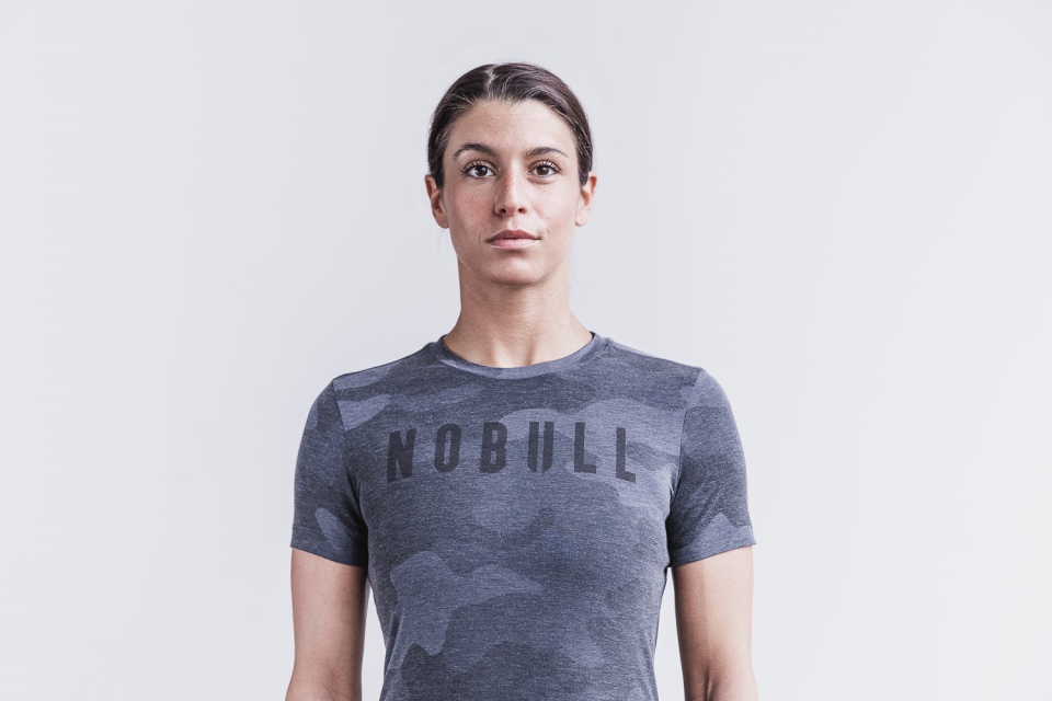 NOBULL Women's Tee (Camo) Charcoal