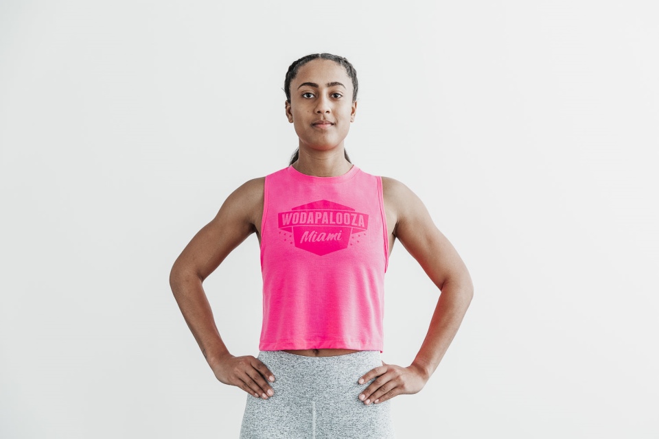 NOBULL Women's Wodapalooza Muscle Tank Pink